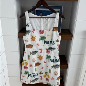 Indi & Cold White Tropical Print Mini Dress